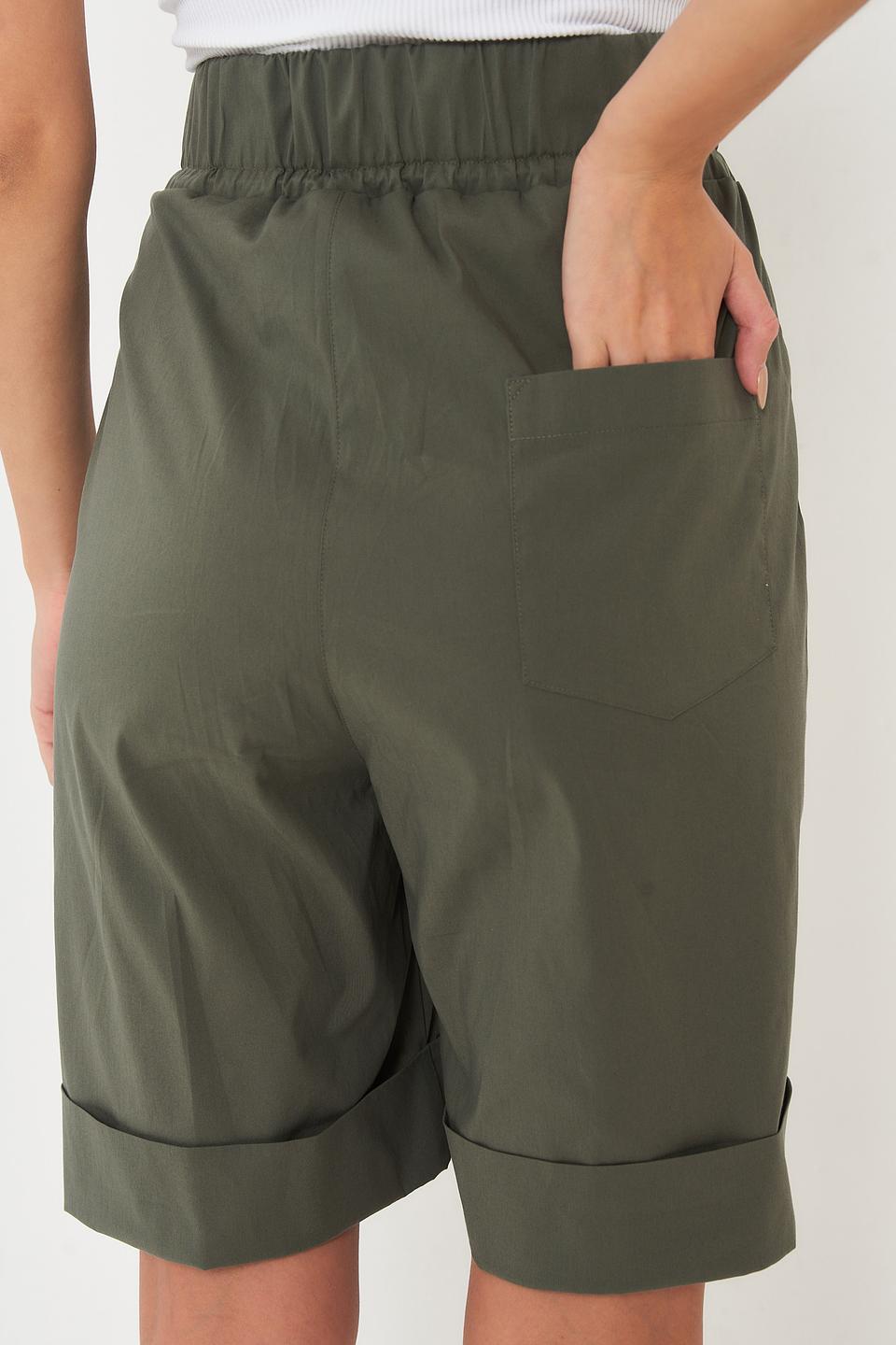 Шорты VAY с манжетами хаки