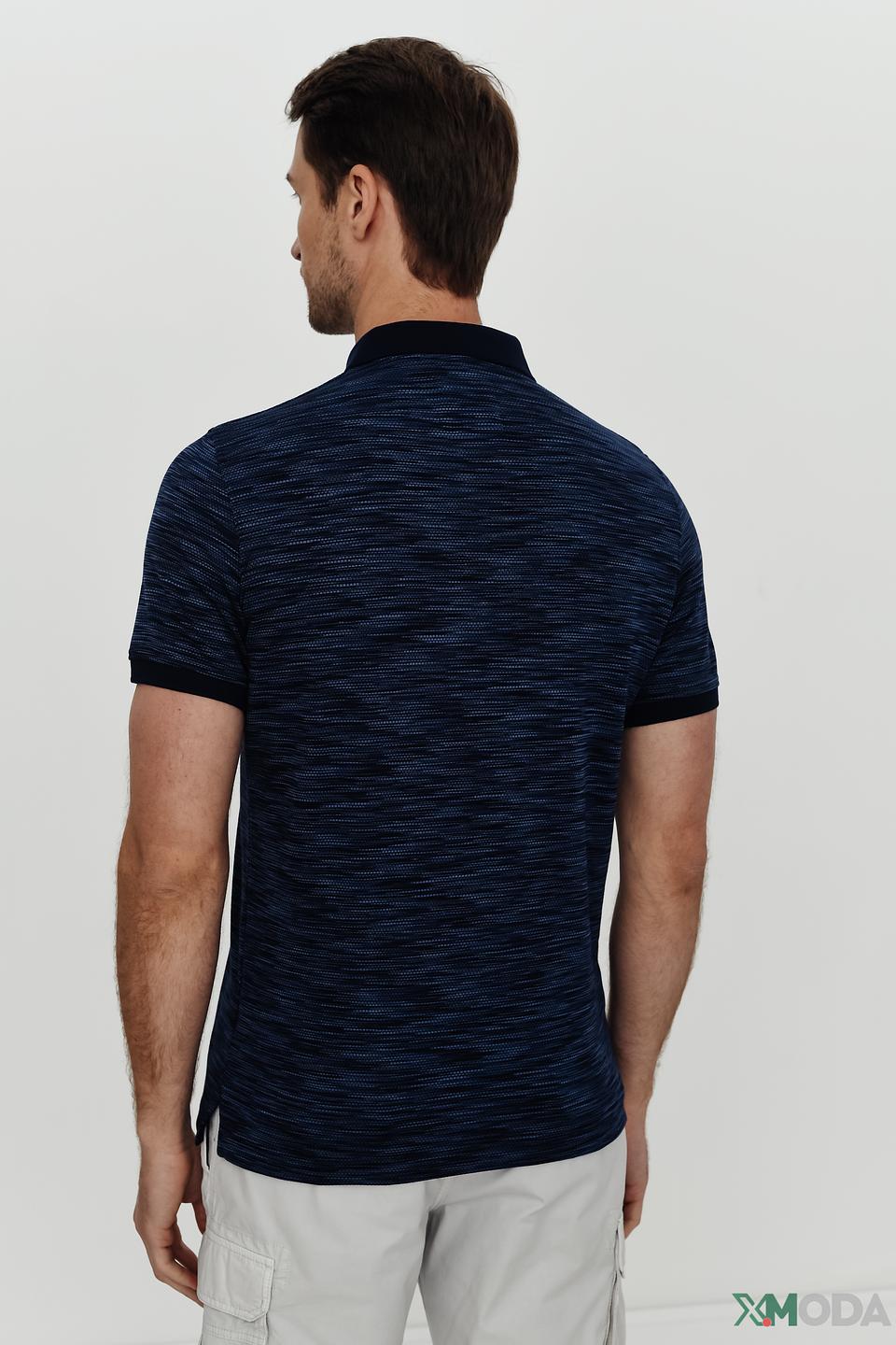 Поло Basefield мужское, тёмно-синее