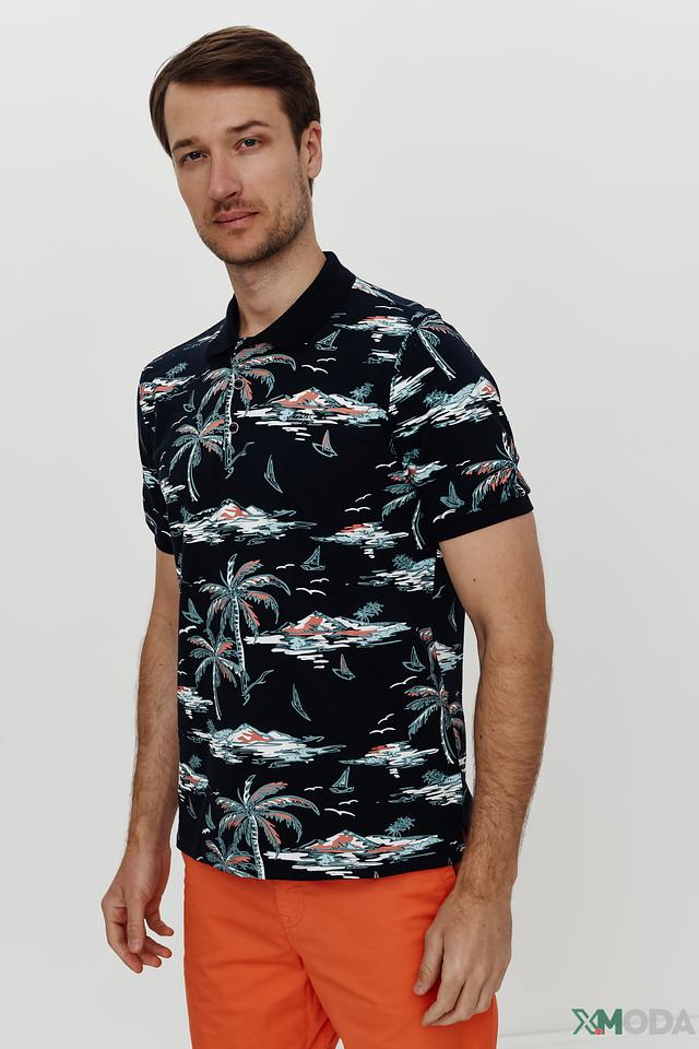 Поло Monte Carlo с тропическим принтом