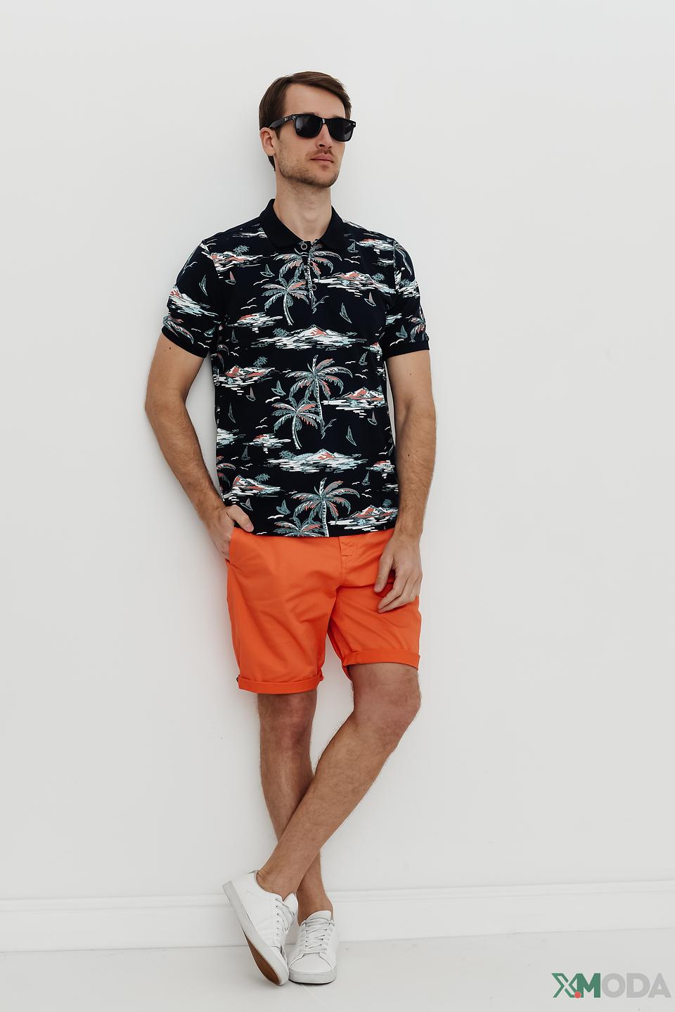 Поло Monte Carlo с тропическим принтом