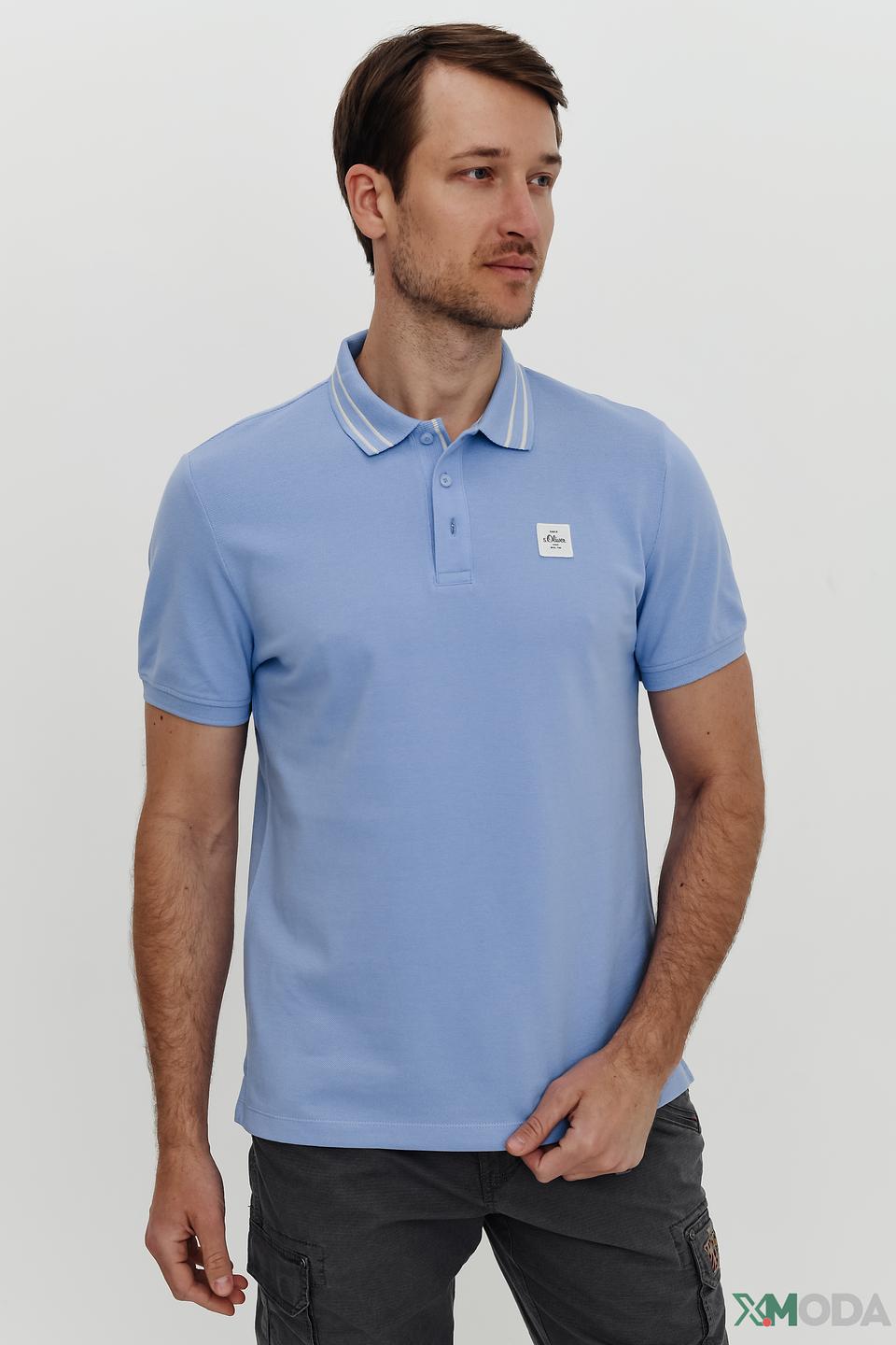 Поло s.Oliver голубое