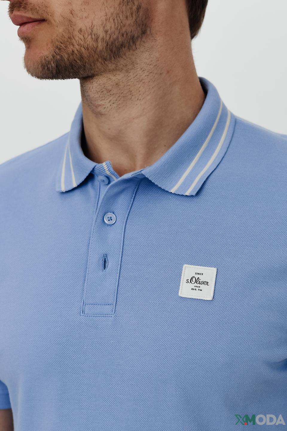 Поло s.Oliver голубое