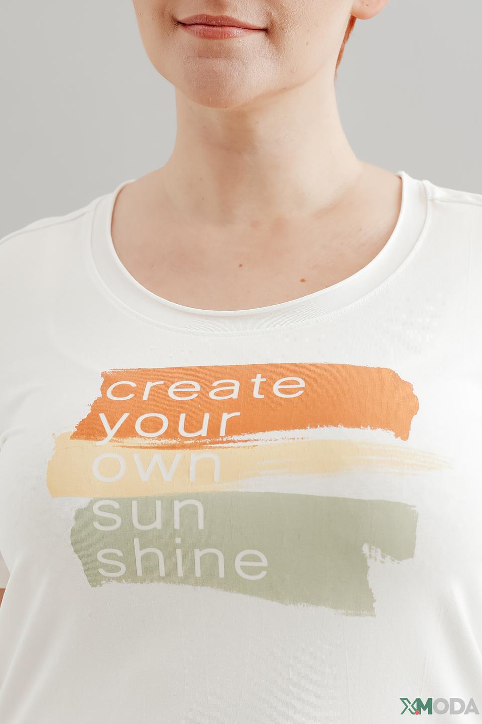 Футболка Samoon с принтом белая