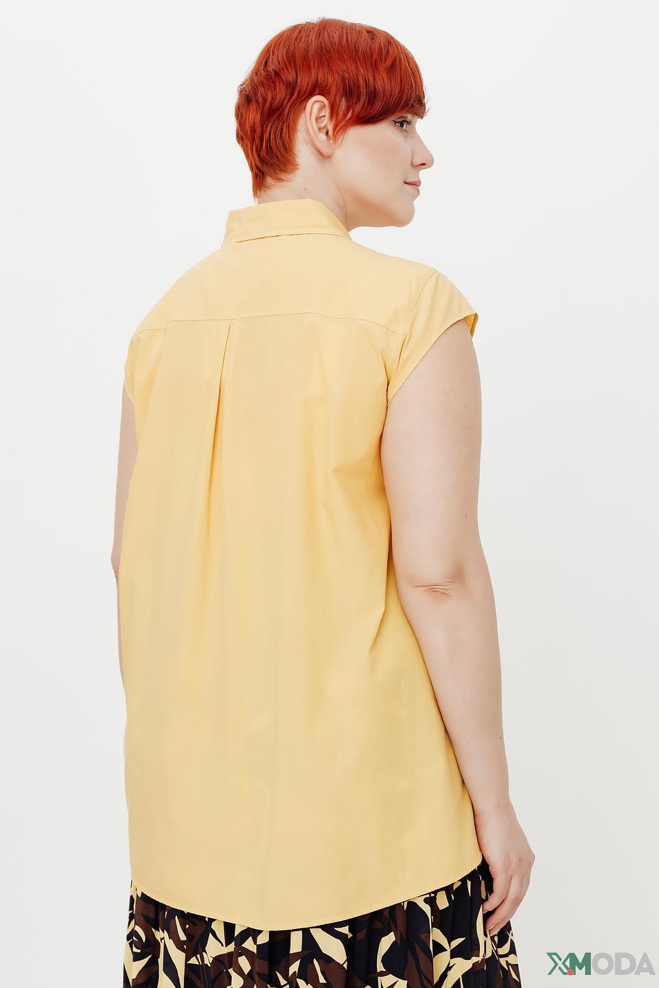 Блуза Gerry Weber желтая с коротким рукавом