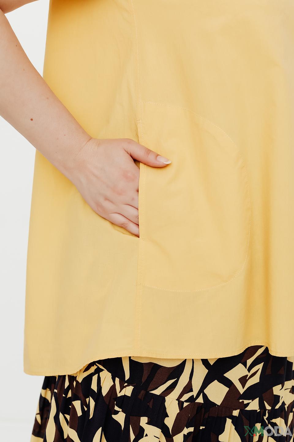 Блуза Gerry Weber желтая с коротким рукавом