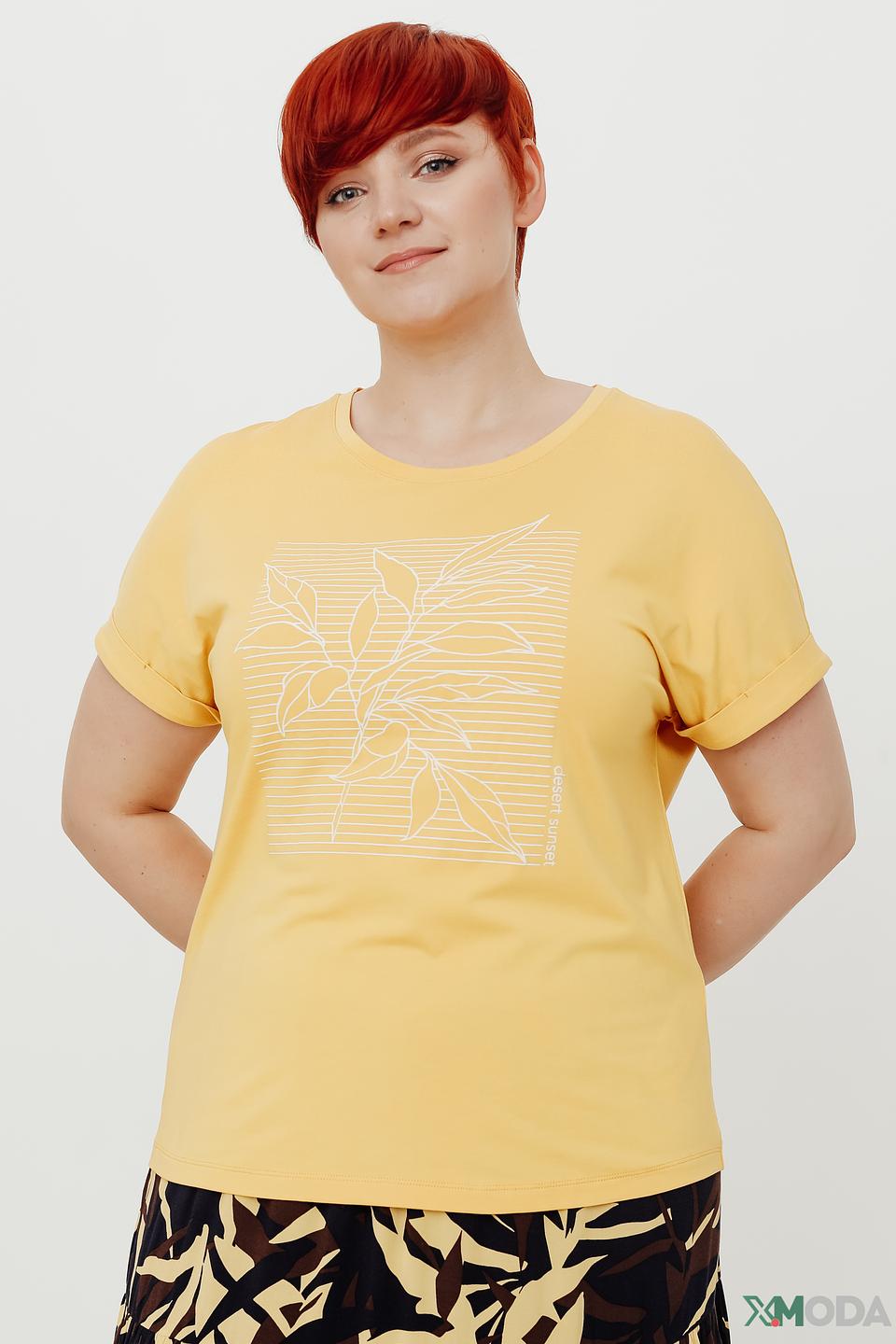 Футболка Gerry Weber с принтом жёлтая