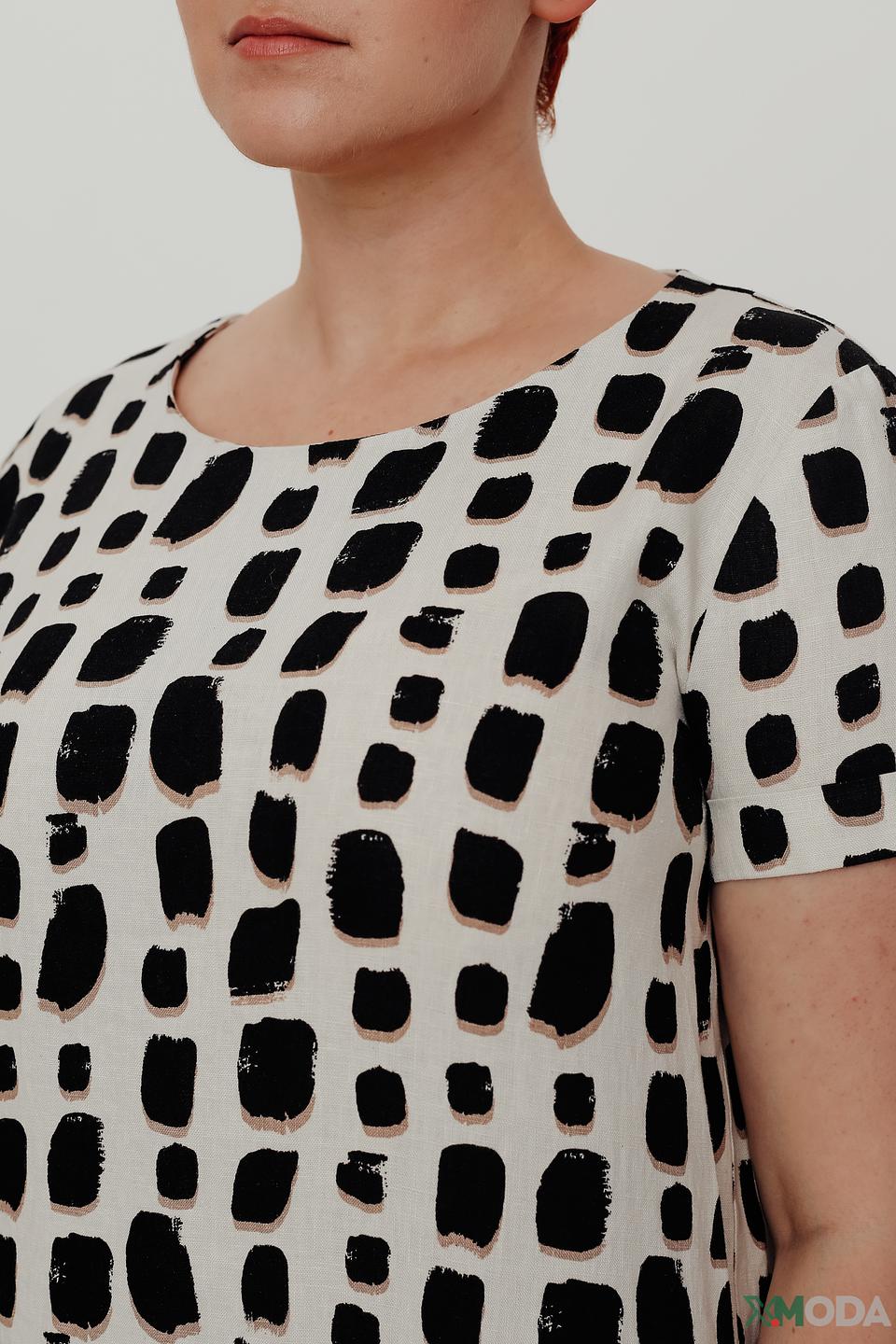 Платье Taifun в чёрно-белый принт