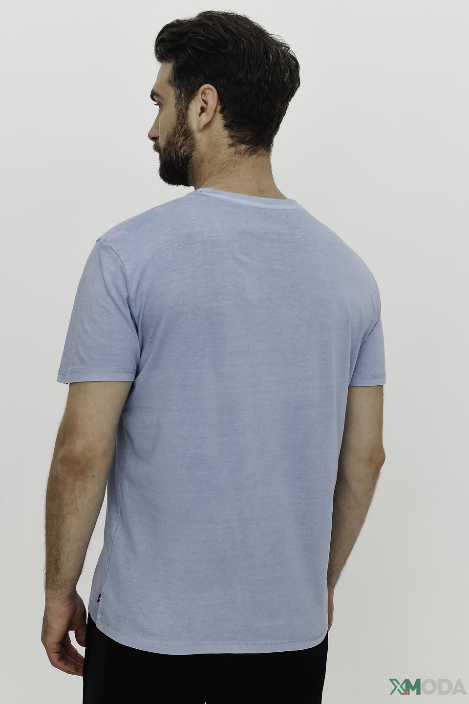 Футболка Tom Tailor с принтом голубая