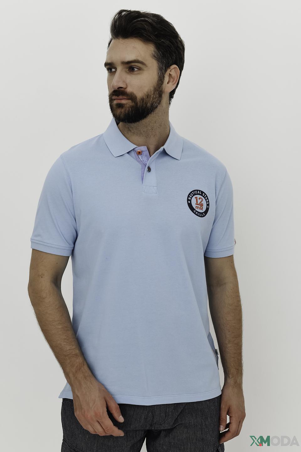 Поло Ragman голубое с логотипом