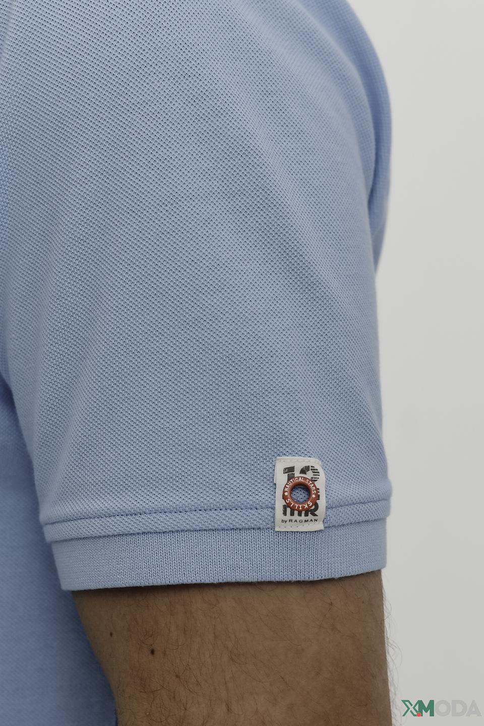Поло Ragman голубое с логотипом
