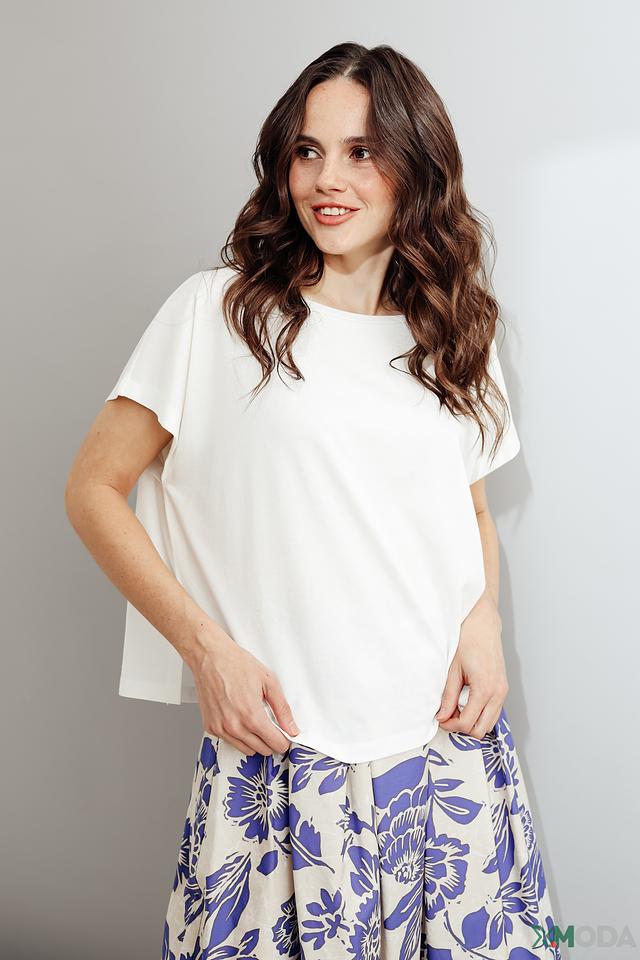 Футболка Comma женская белая с коротким рукавом