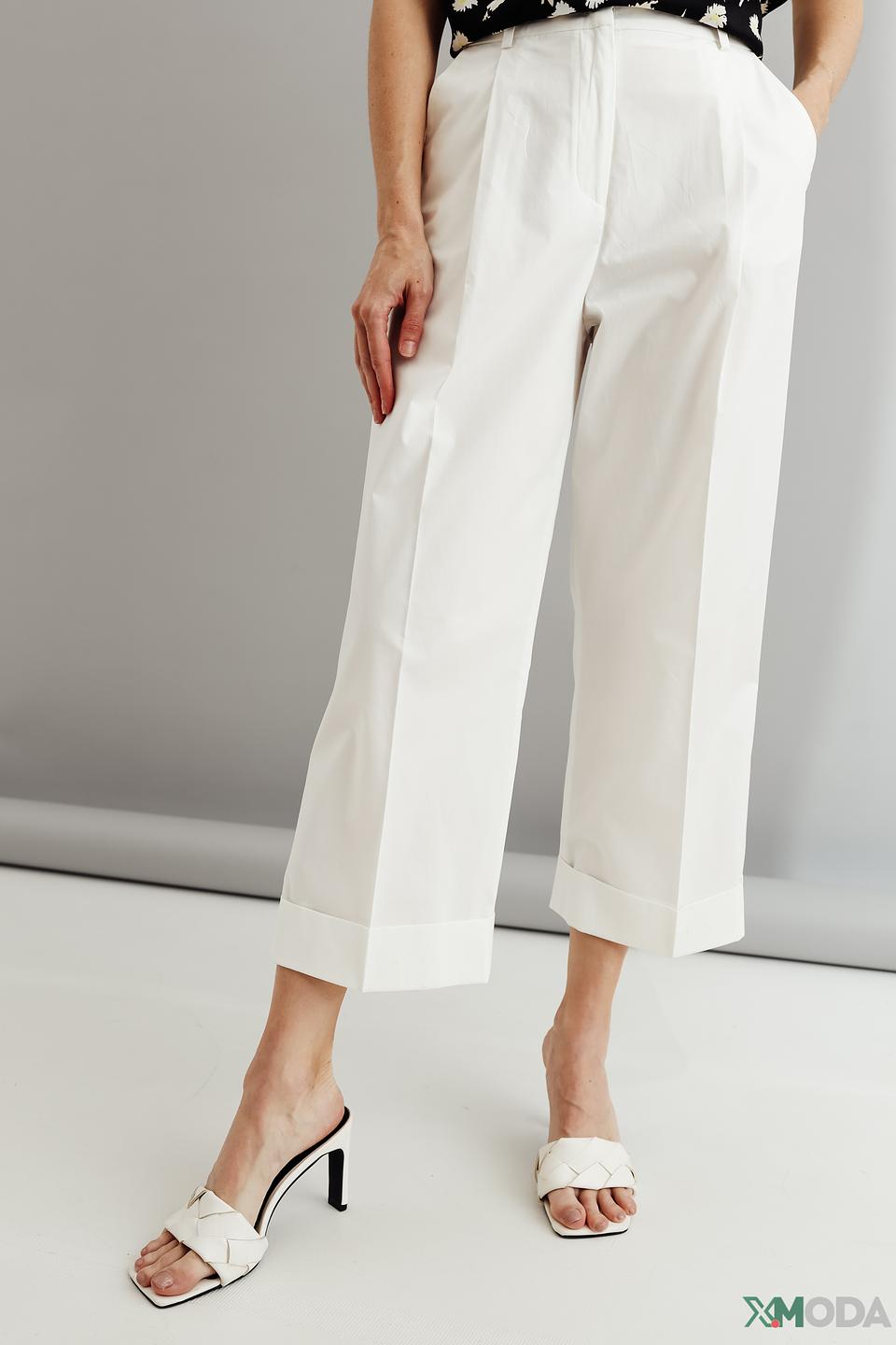 Брюки Manila Grace белые кюлоты
