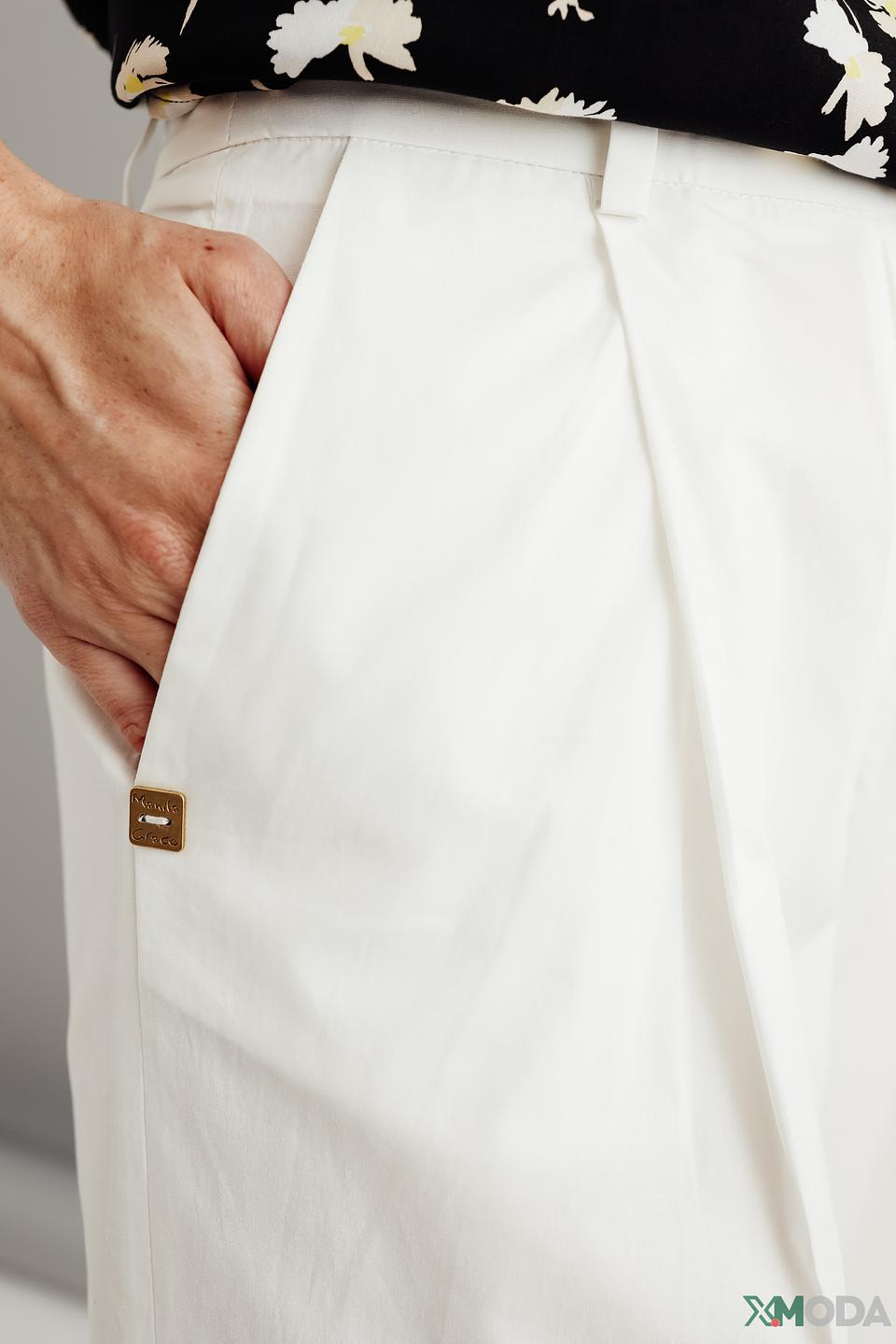 Брюки Manila Grace белые кюлоты