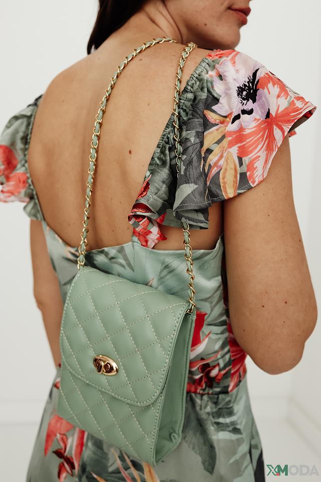 Сумка Pezzo стеганая мятная