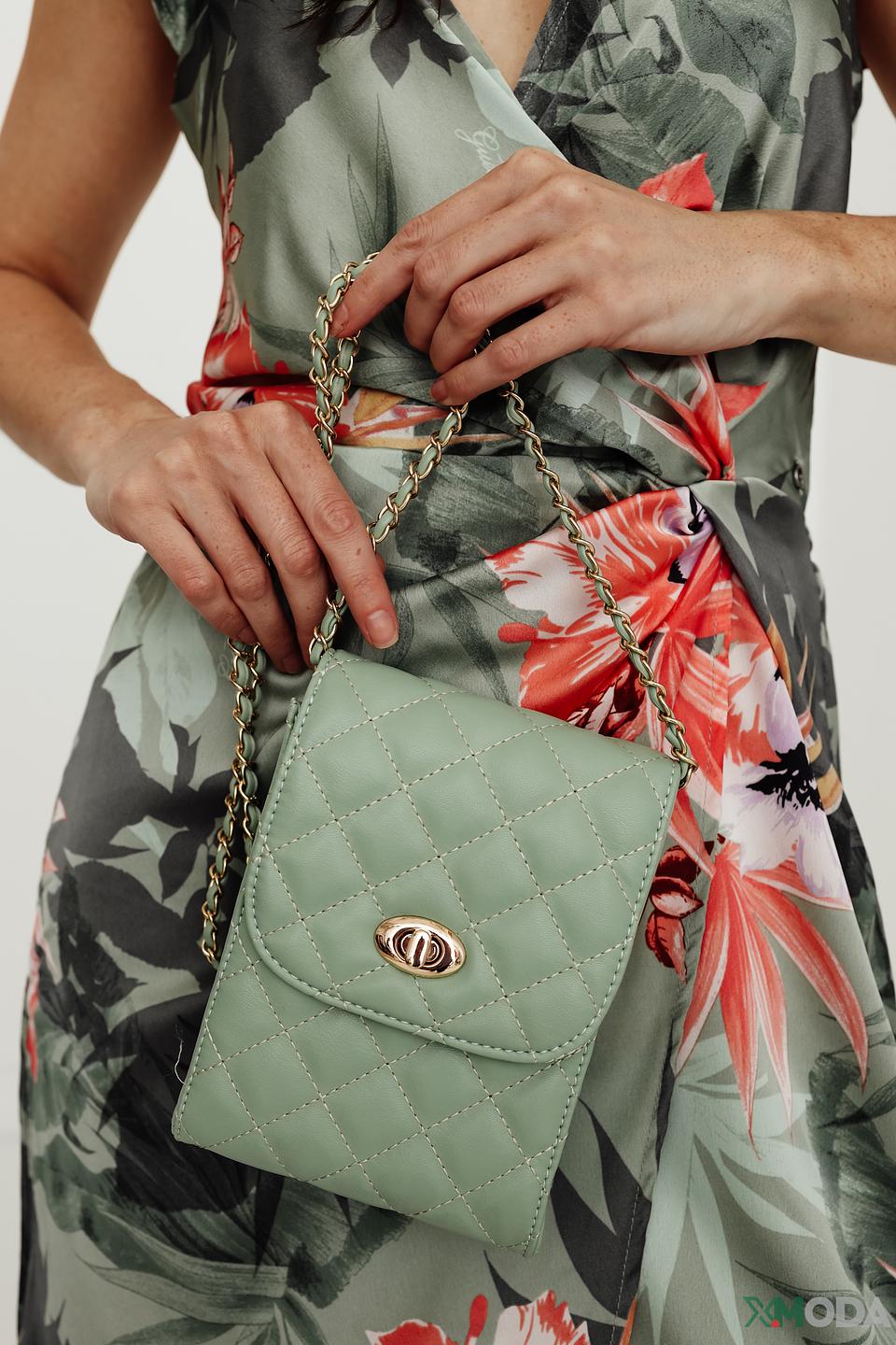 Сумка Pezzo стеганая мятная