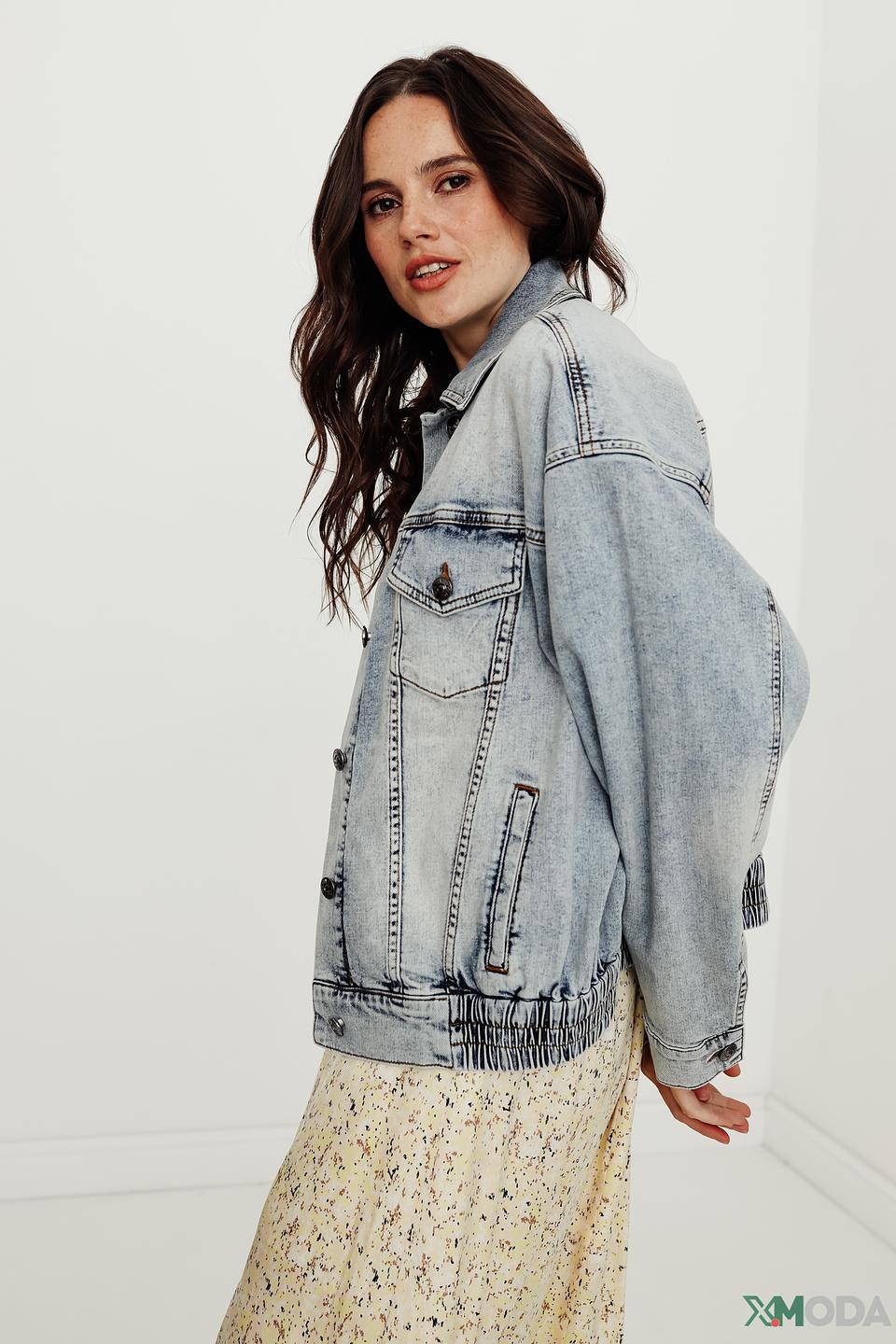 Жакет Oui деним светло-голубой