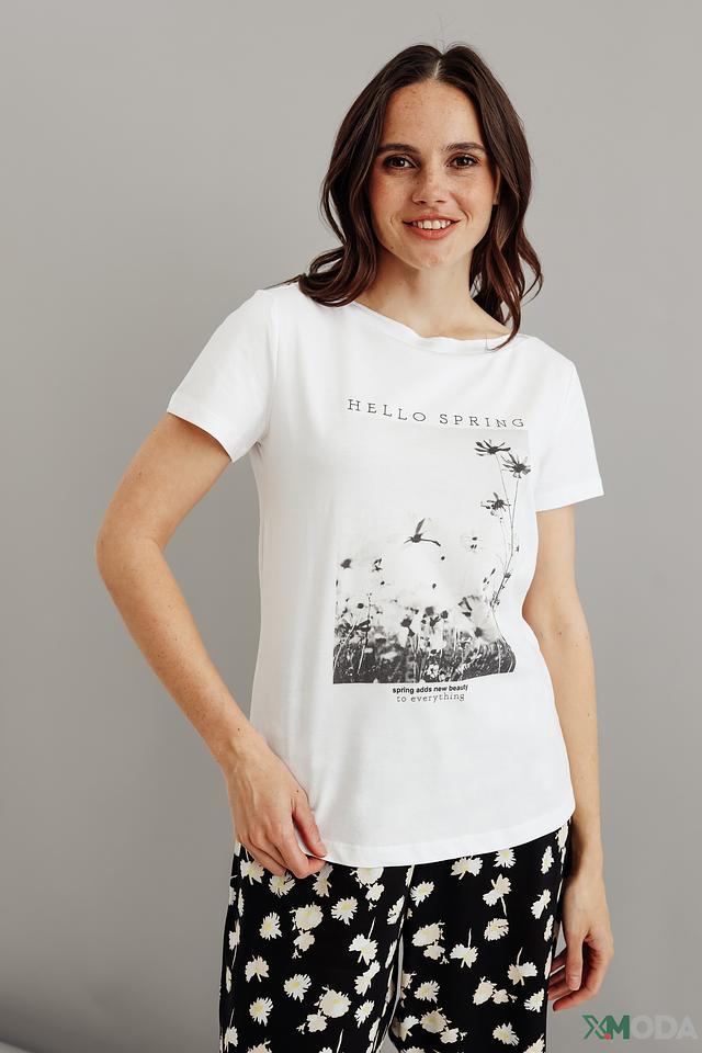 Футболка Taifun с принтом Hello Spring