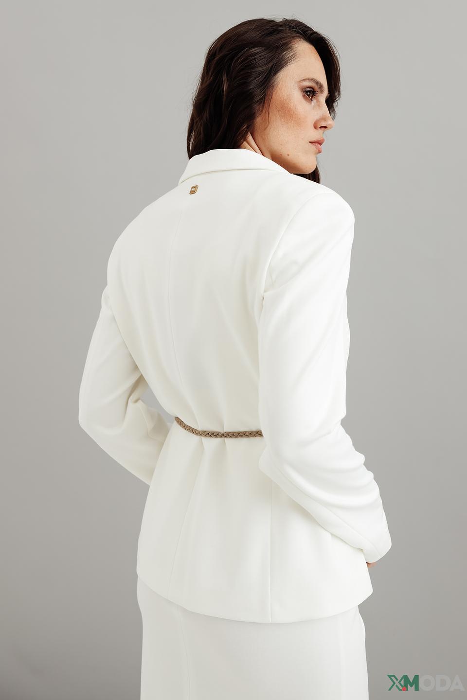Жакет Manila Grace белый с поясом