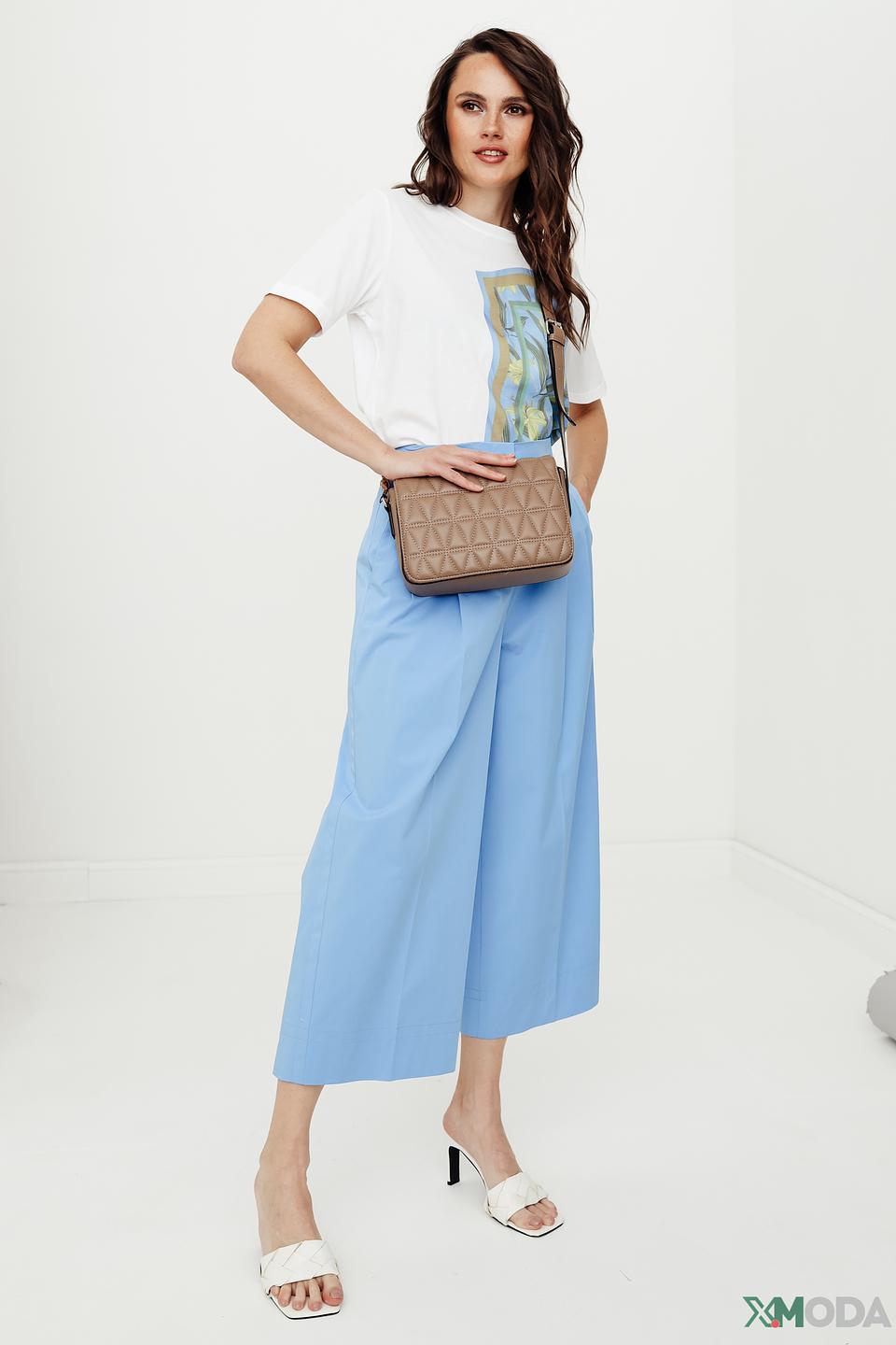 Сумка Pezzo стеганая коричневая