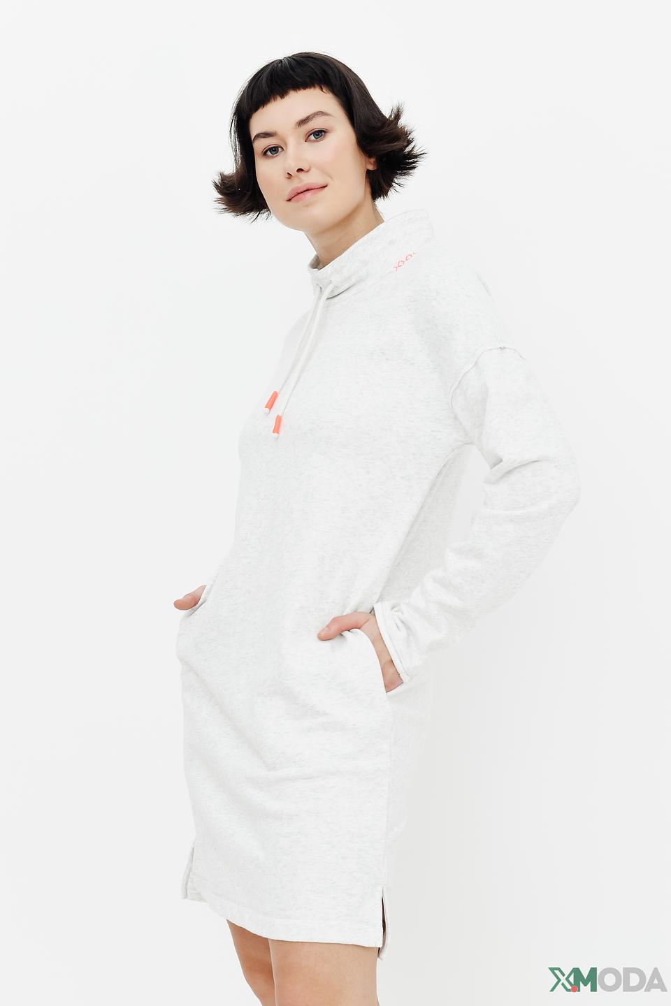 Платье Oui меланж с капюшоном