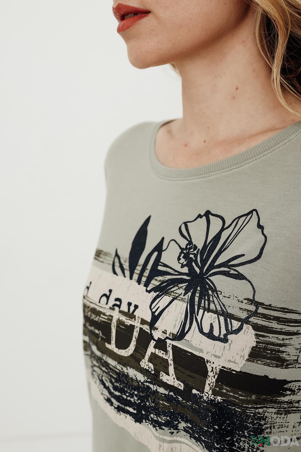 Футболка Betty Barclay с принтом серая