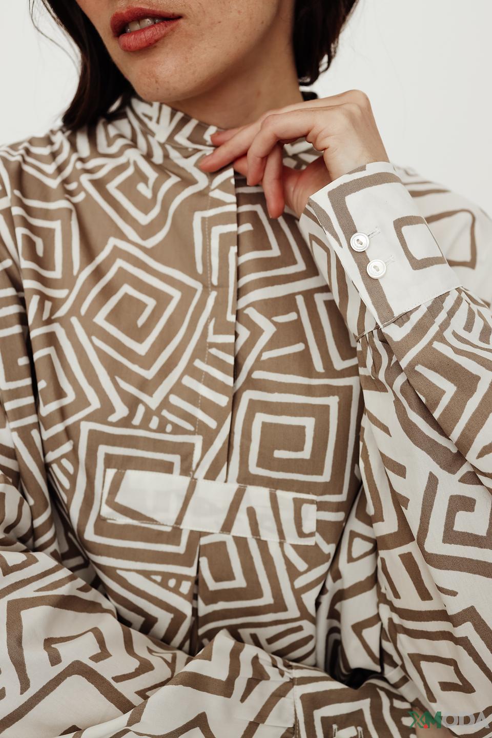 Платье Manila Grace с геометрическим принтом