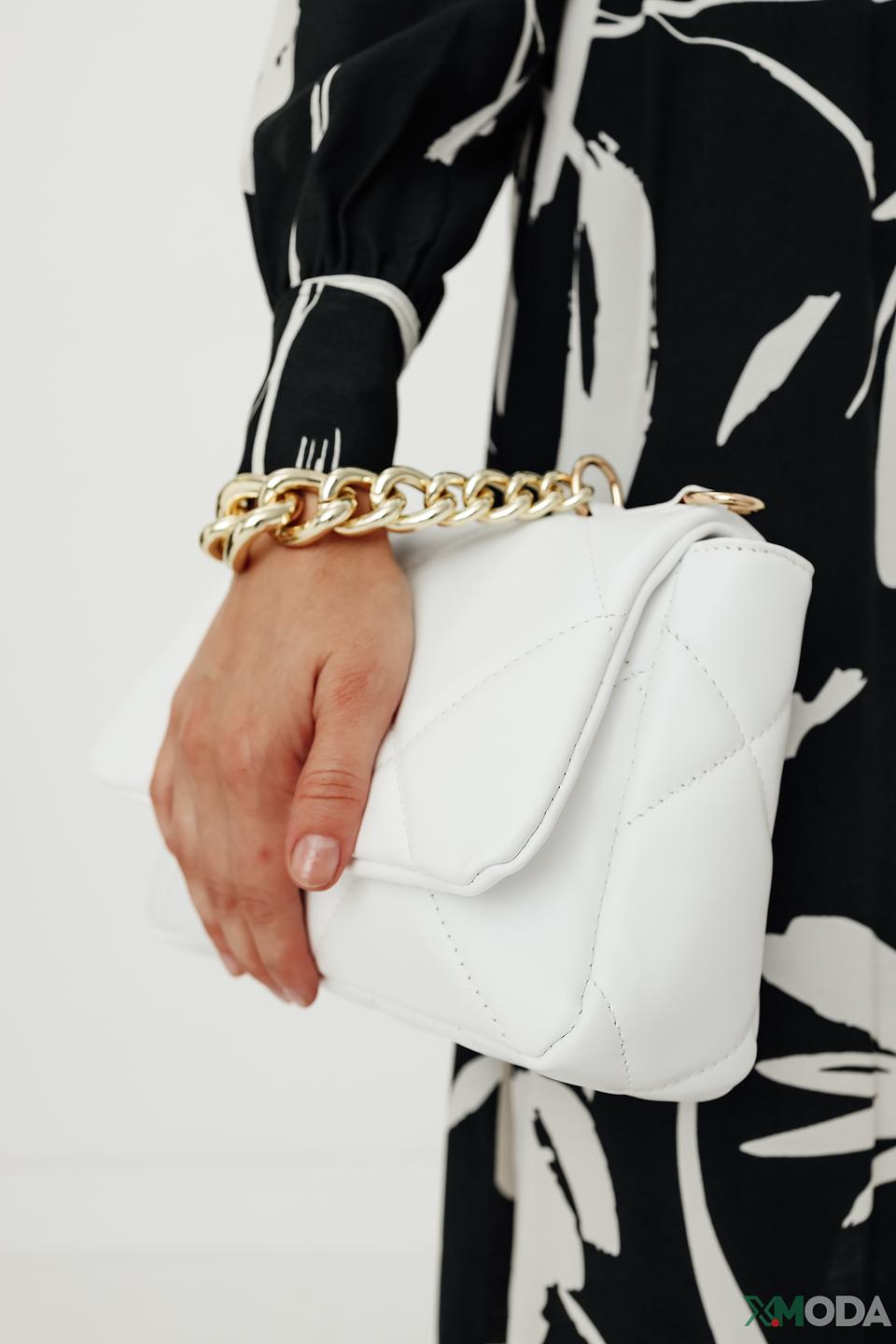Сумка Sara Burglar жен. белая с цепью