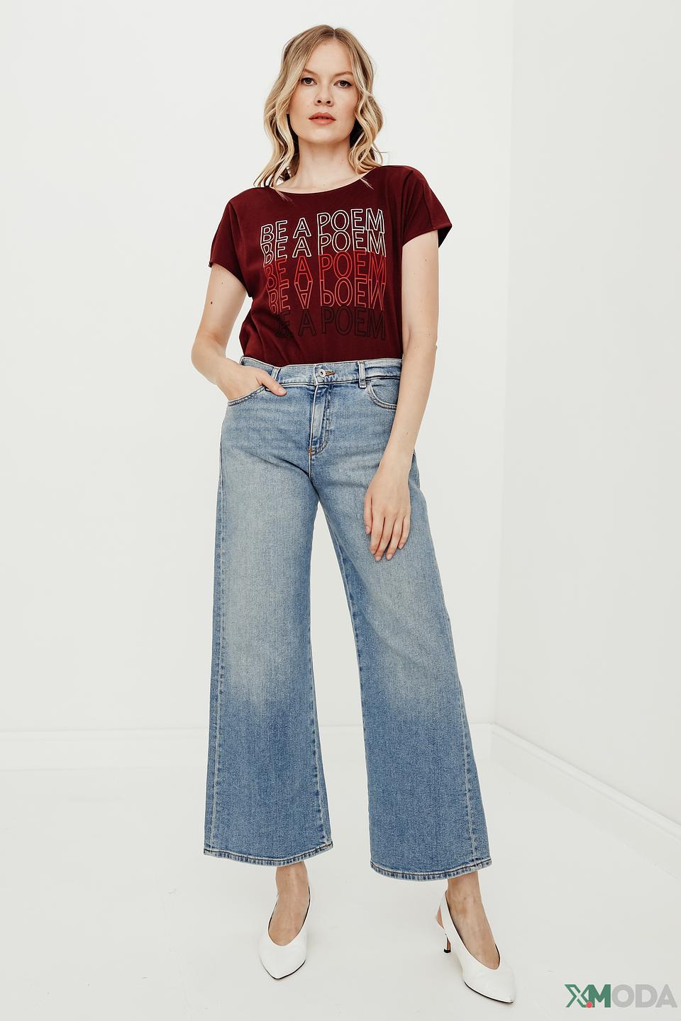 Футболка Gerry Weber с принтом бордовый