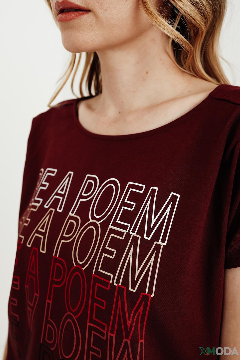 Футболка Gerry Weber с принтом бордовый