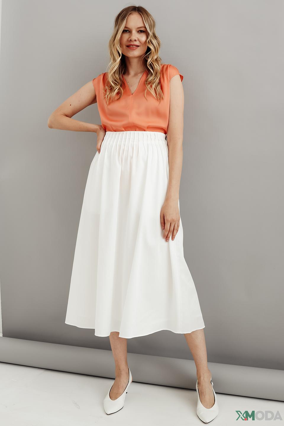 Юбка Marc Cain хлопковая белая