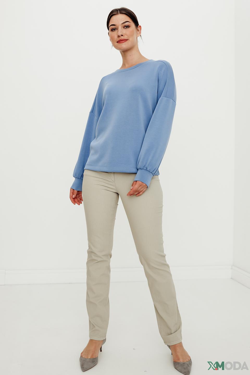 Пуловер Betty and Co голубой оверсайз