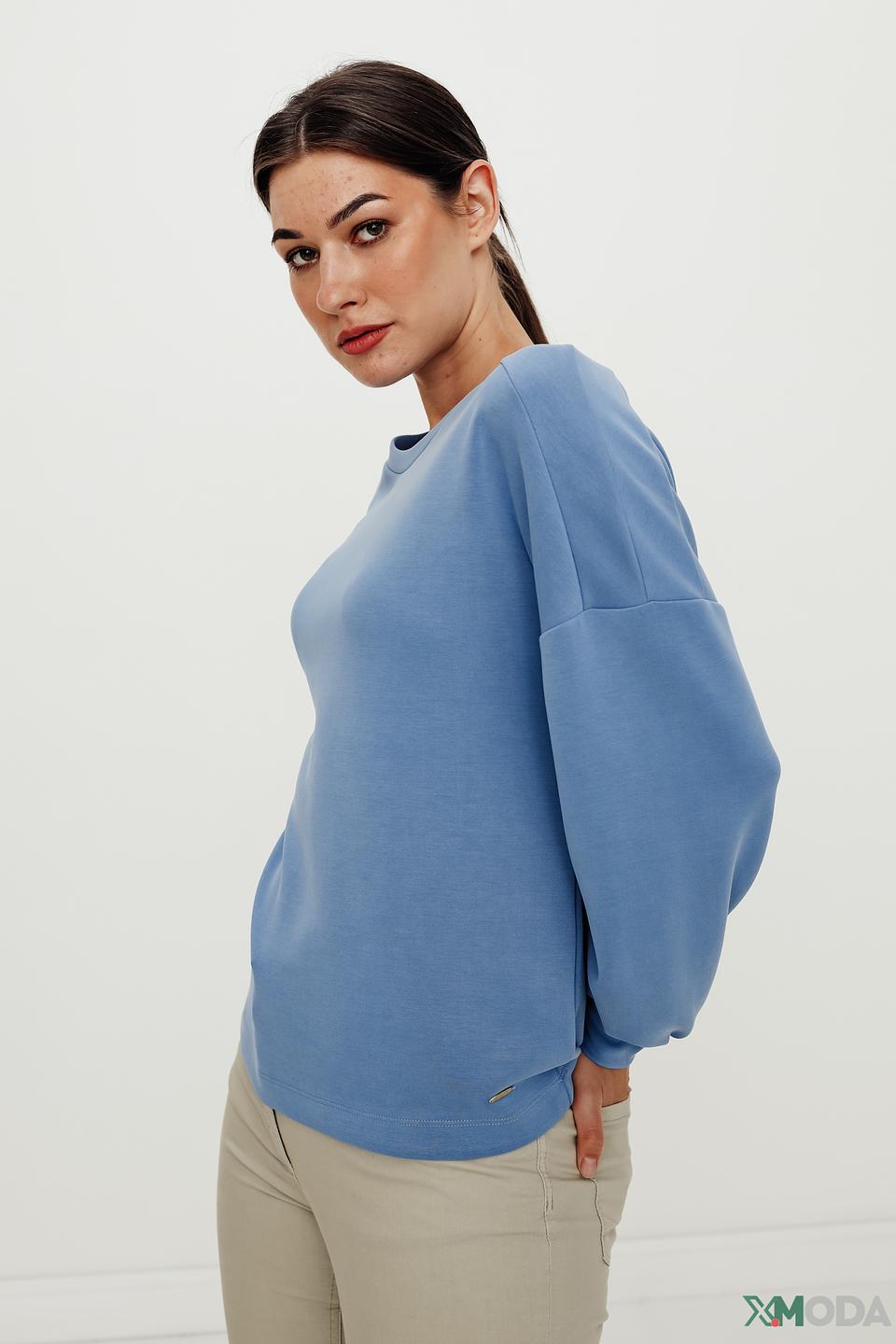 Пуловер Betty and Co голубой оверсайз