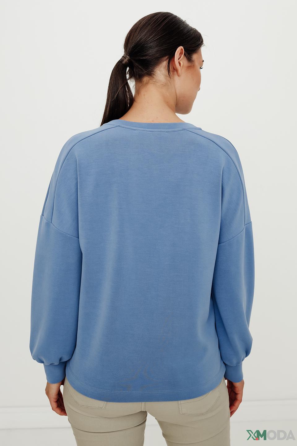 Пуловер Betty and Co голубой оверсайз