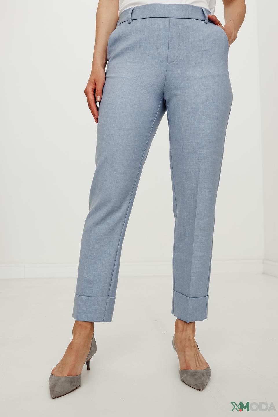 Брюки Mos Mosh голубые с манжетами