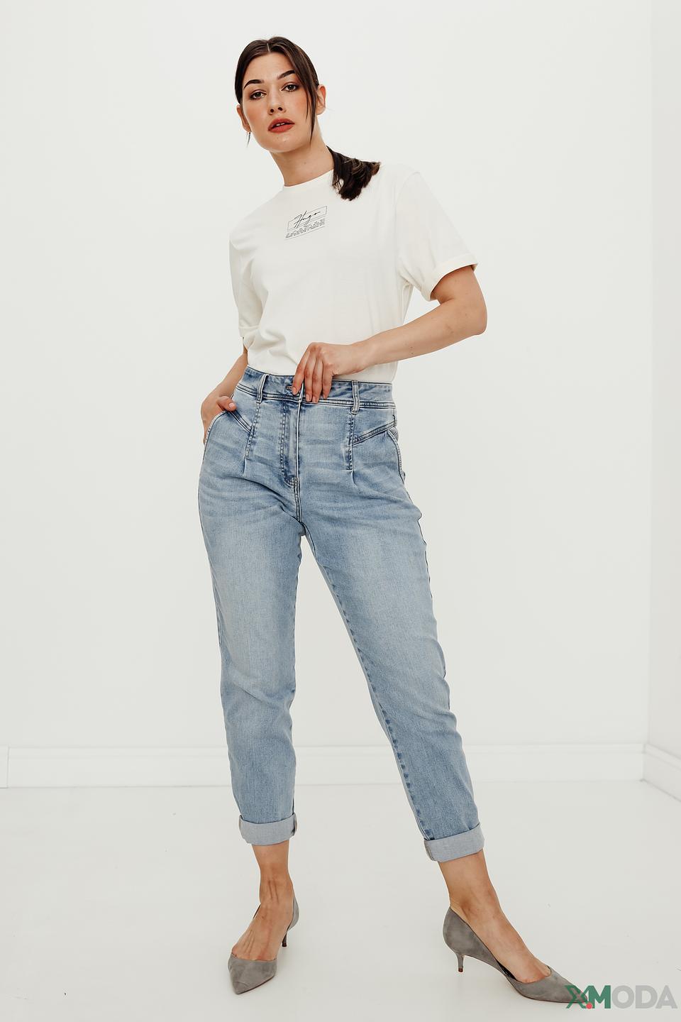 Джинсы Taifun mom fit голубые