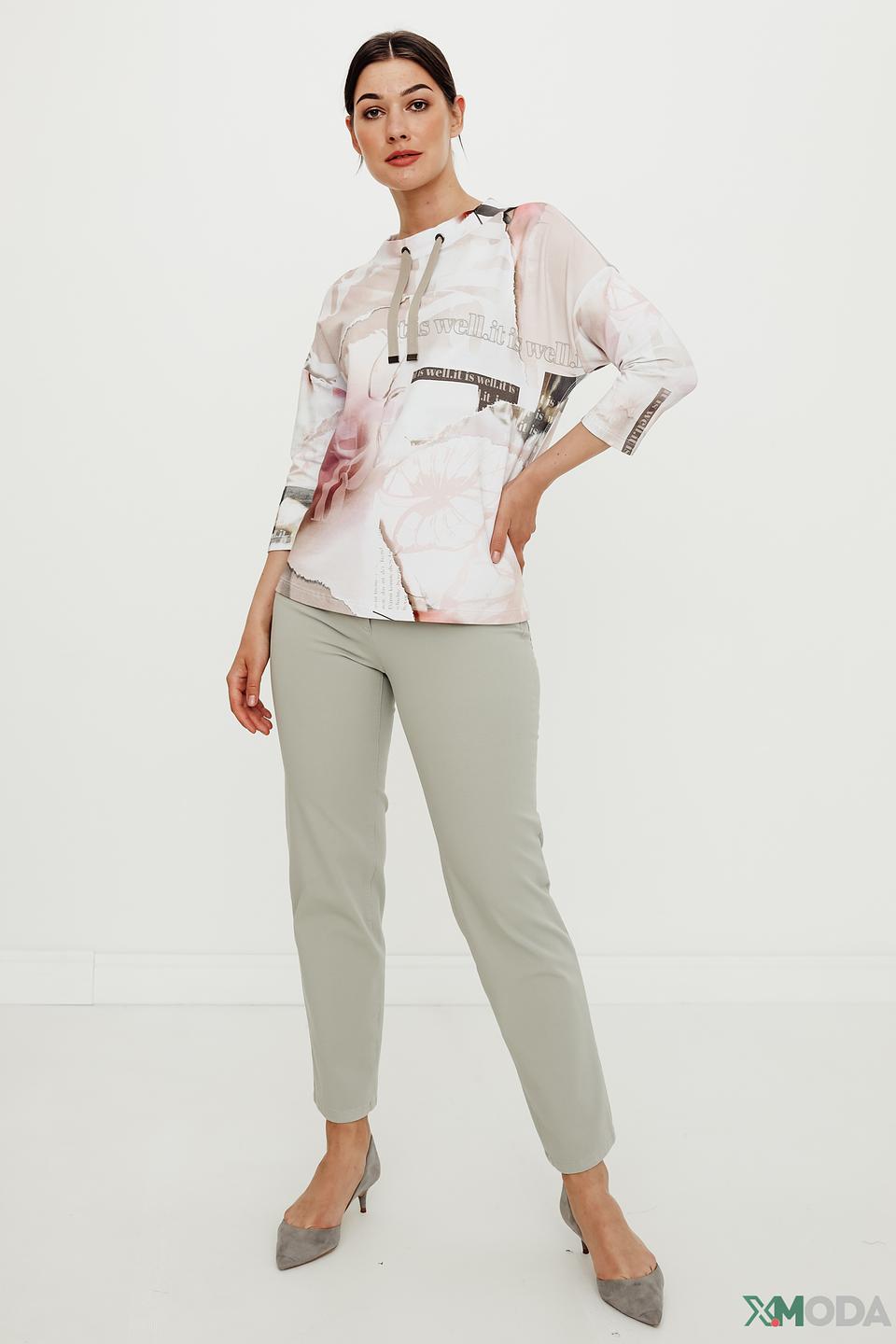 Пуловер Lecomte с принтом и капюшоном