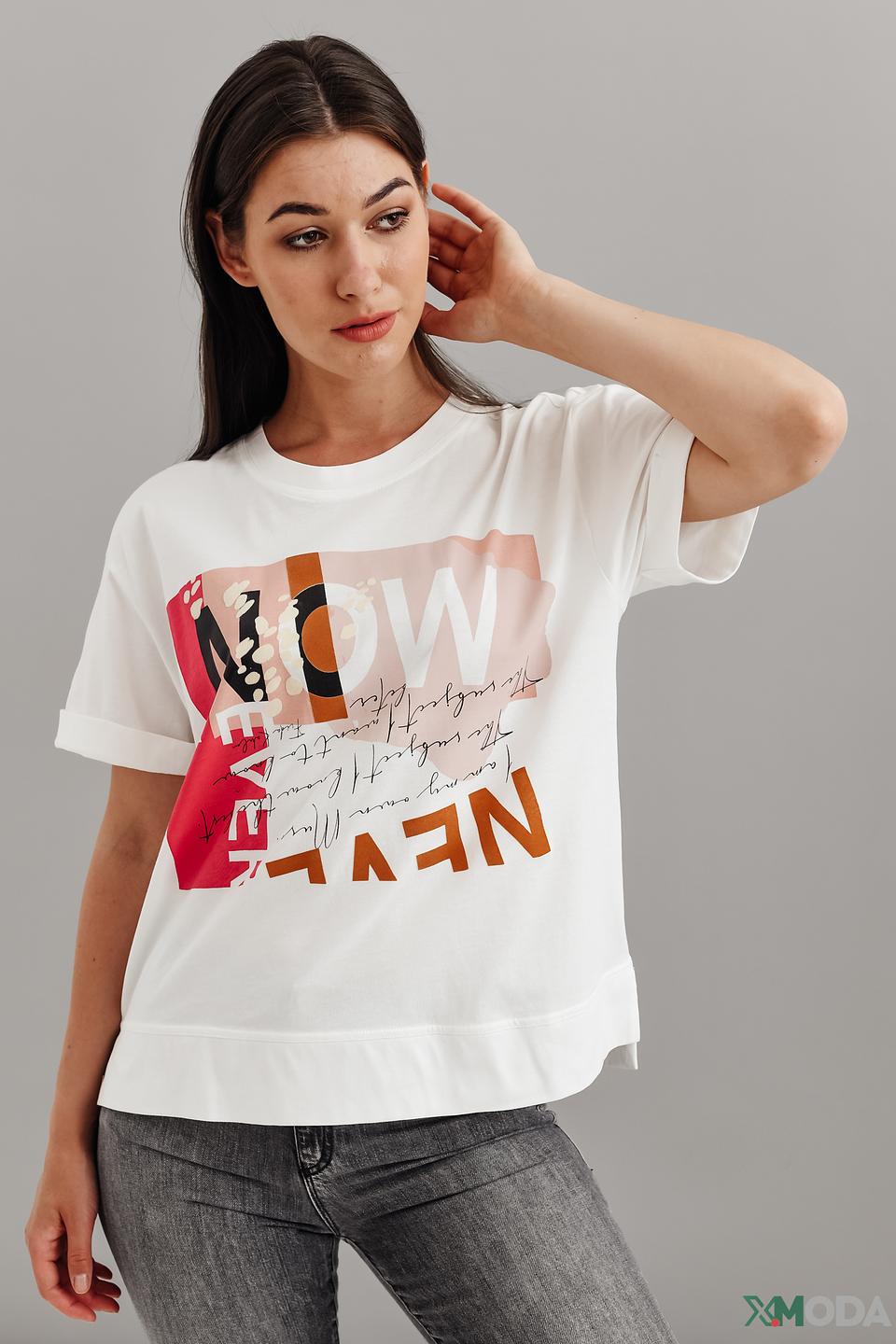 Футболка Taifun с принтом белый