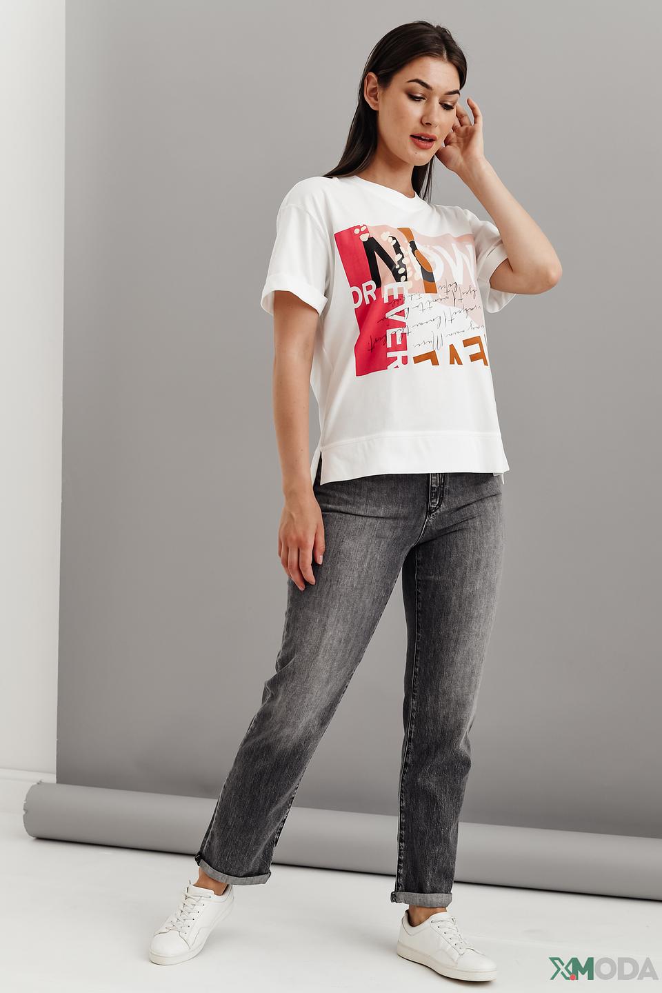 Футболка Taifun с принтом белый