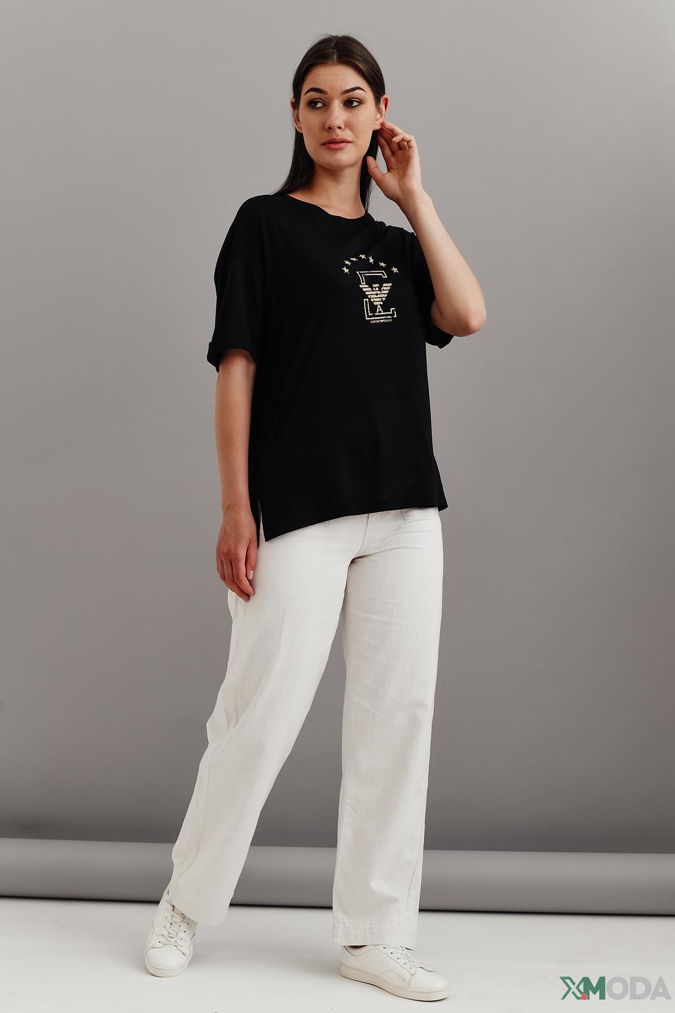 Футболка Emporio Armani чёрная с логотипом