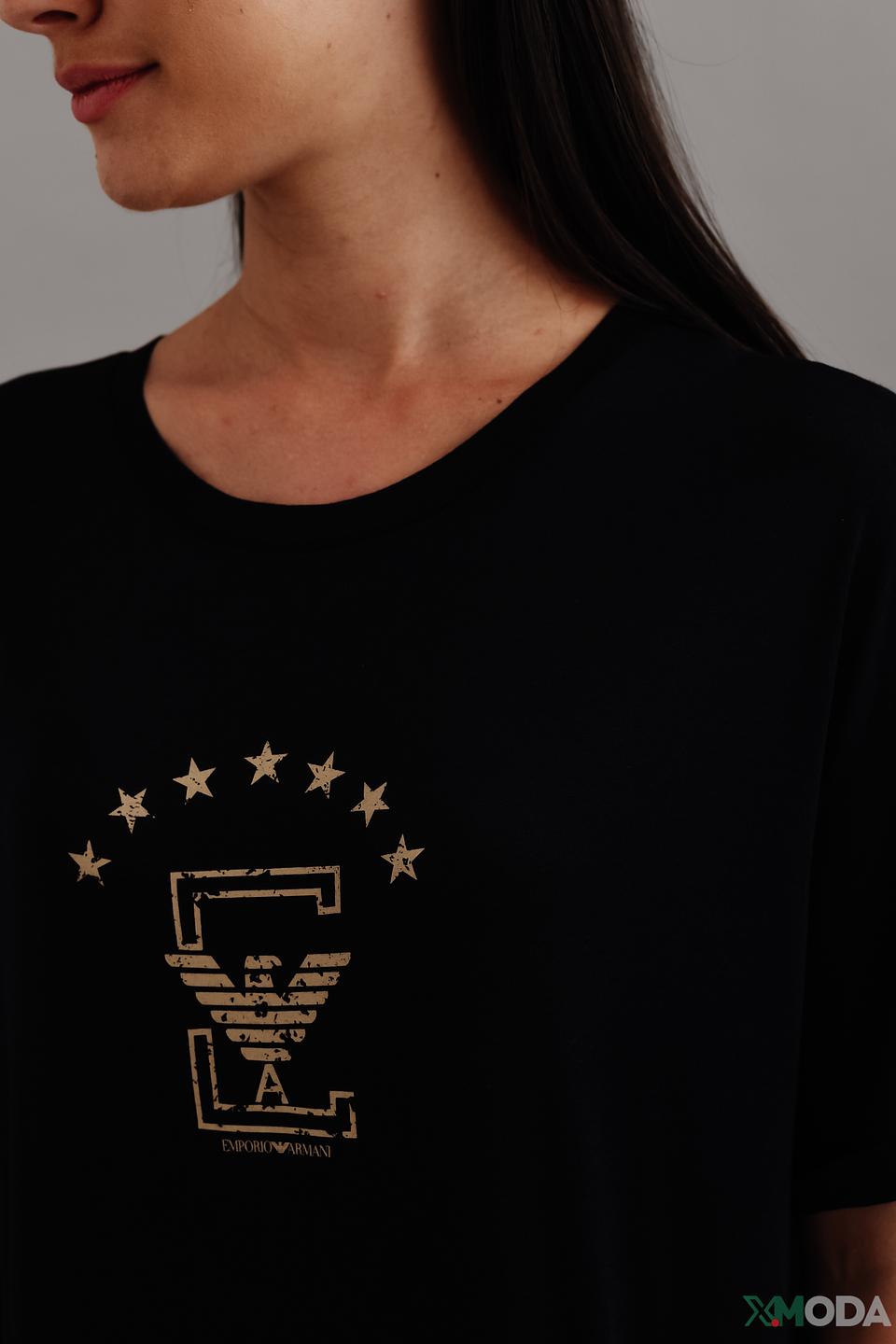 Футболка Emporio Armani чёрная с логотипом