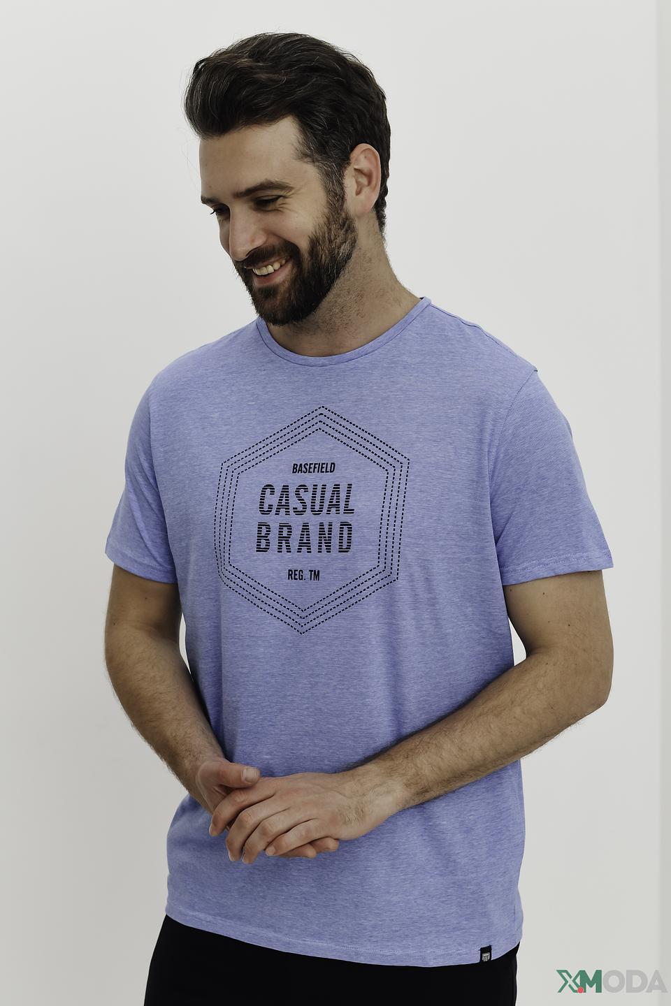 Футболка Basefield Casual Brand голубая