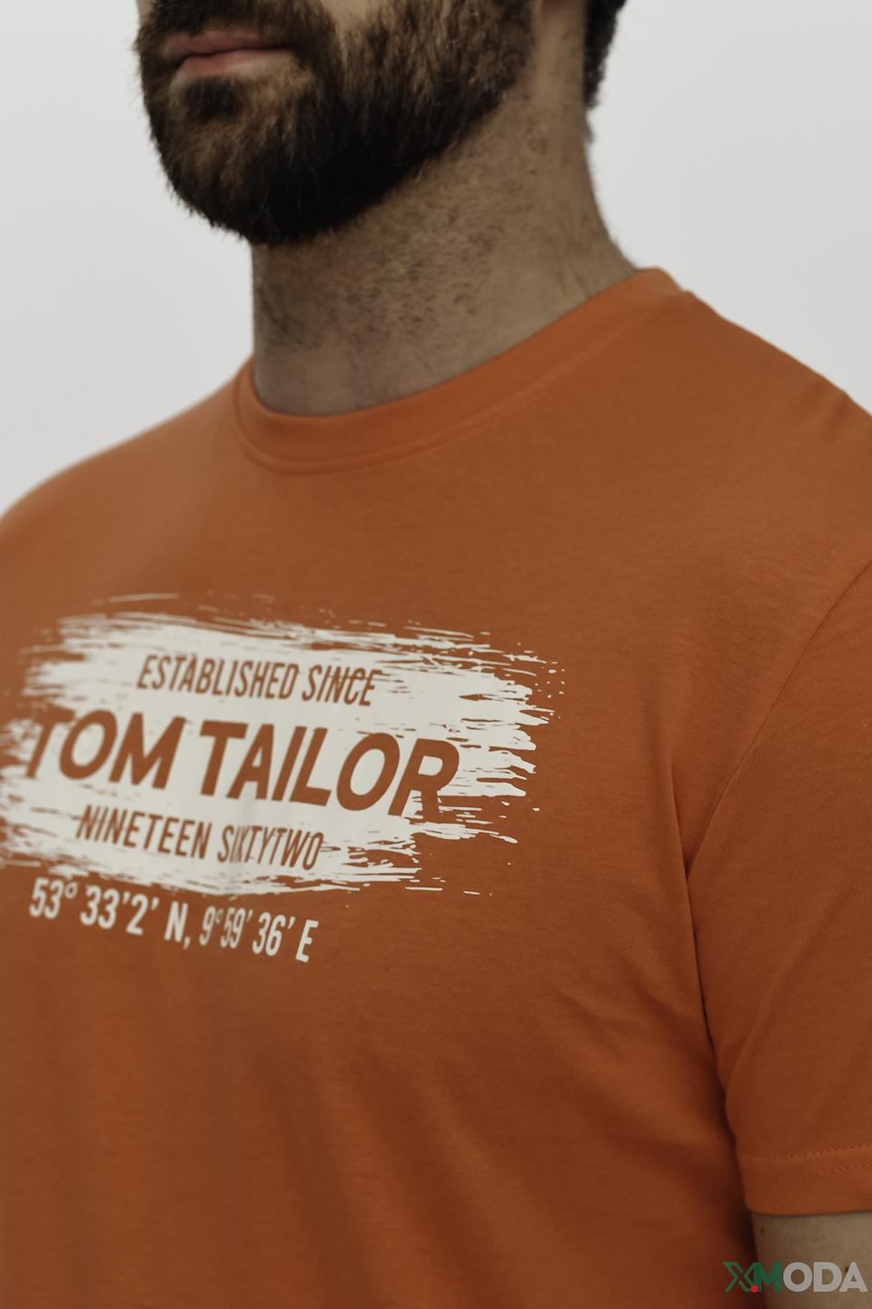 Футболка Tom Tailor оранжевая