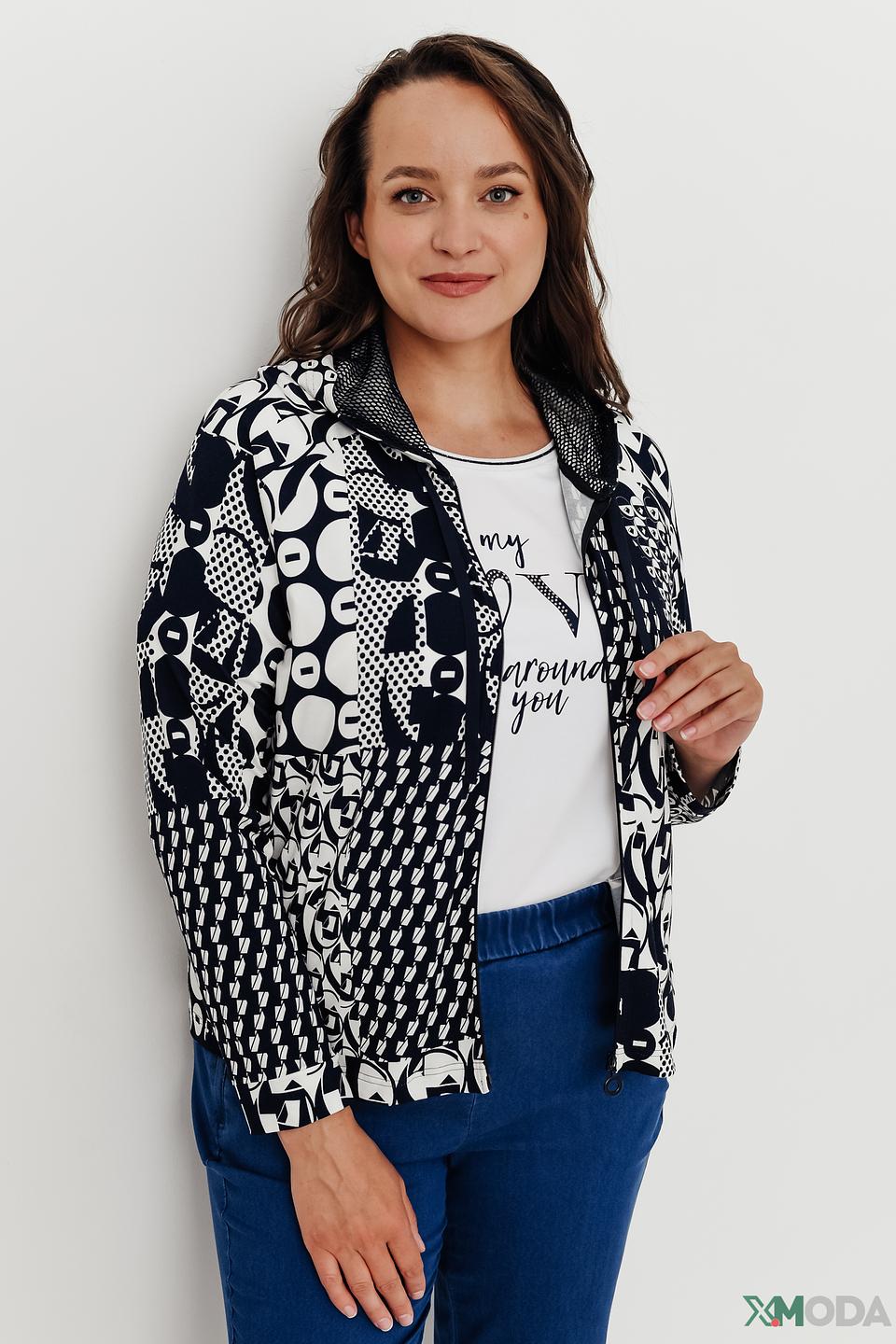 Жакет Frank Walder с принтом чёрно-белый