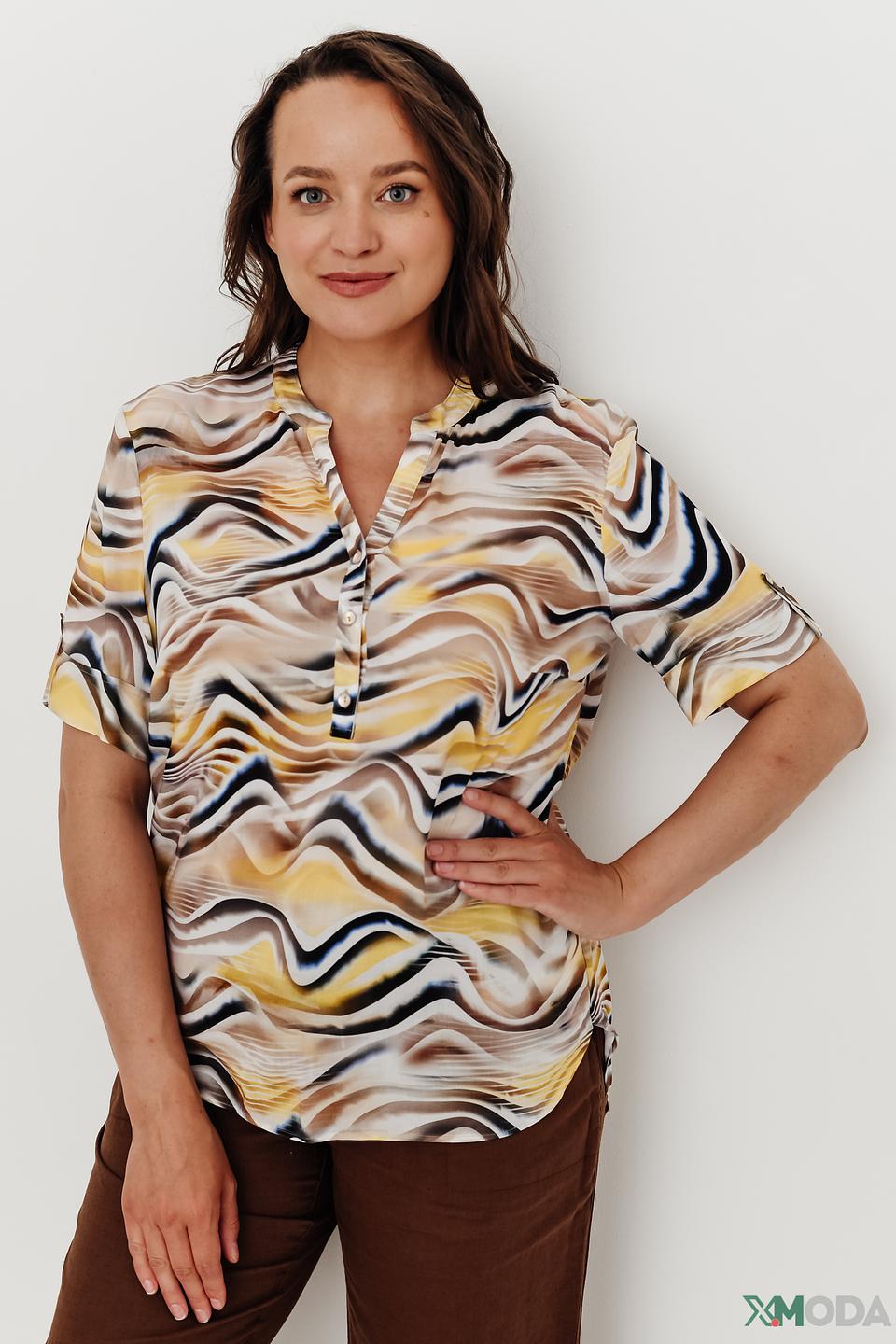 Блуза Rabe collection с волнистым принтом