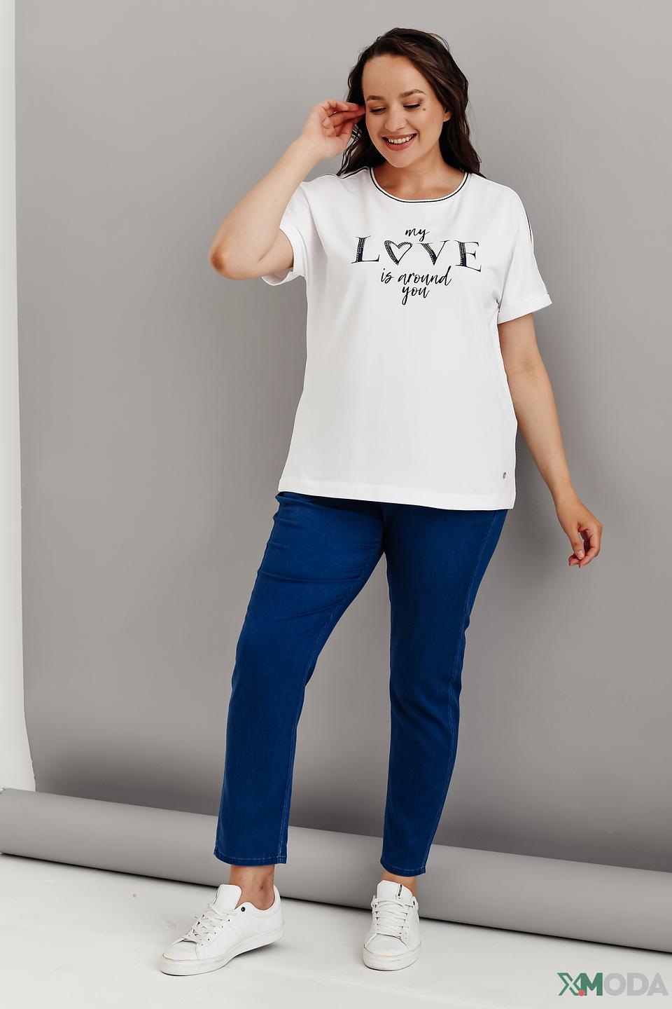 Футболка Frapp с принтом LOVE белый