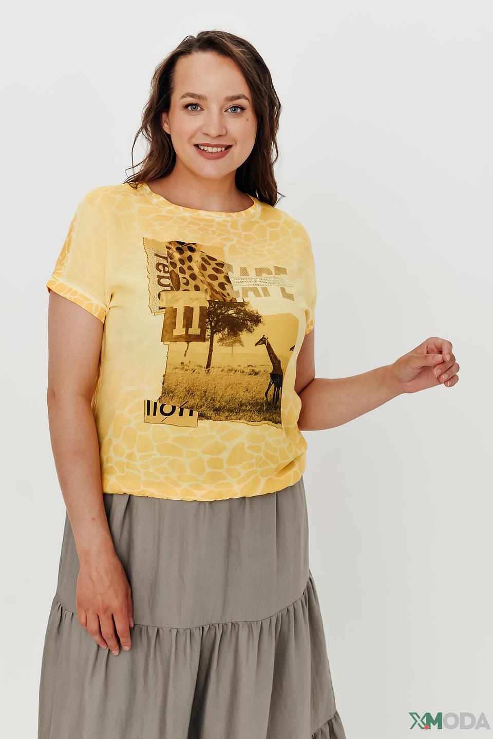 Блуза Thomas Rabe с принтом жёлтый