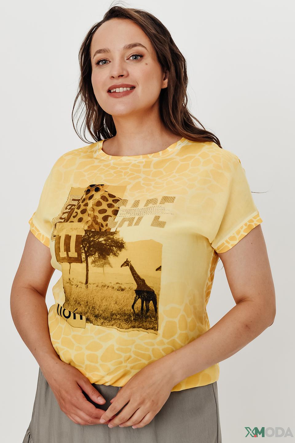 Блуза Thomas Rabe с принтом жёлтый