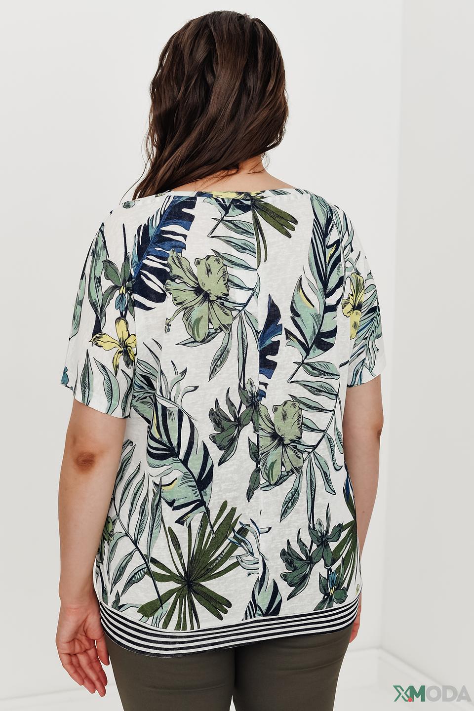 Блуза Via Appia с тропическим принтом