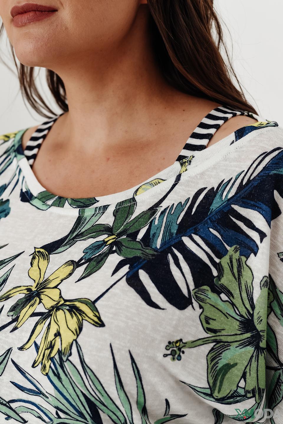 Блуза Via Appia с тропическим принтом