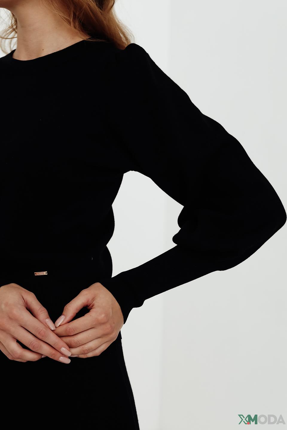 Пуловер Cinque с рукавами-фонариками чёрный